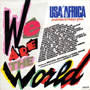 USA for Africa We are the world single cover