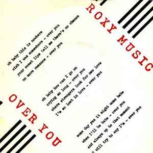 Roxy Music - Over You - Single Cover